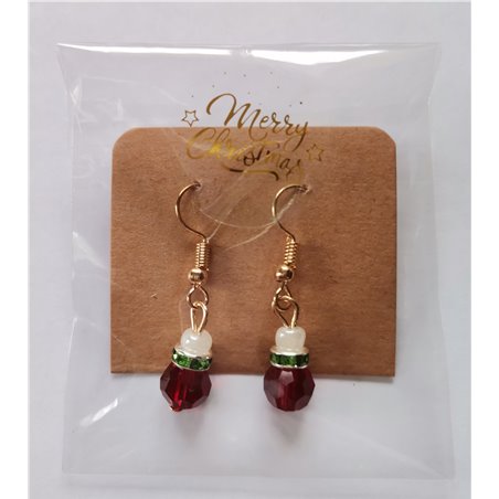 Christmas Novelty Sparkly Bauble Earrings (Metal & Acrylic)