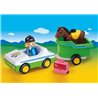 Playmobil 123 - Car with Horse Trailer