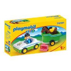 Playmobil 123 - Car with Horse Trailer