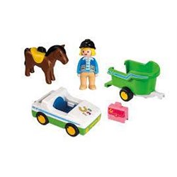 Playmobil 123 - Car with Horse Trailer