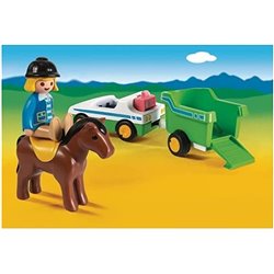 Playmobil 123 - Car with Horse Trailer