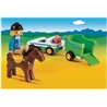 Playmobil 123 - Car with Horse Trailer