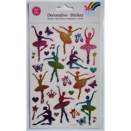 Stickers - Glitter - Ombre Ballerinas