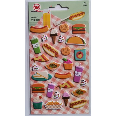 Puffy Stickers - Fast Food