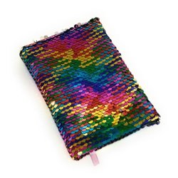 Rainbow Sequin Notebook (A5, Lined)