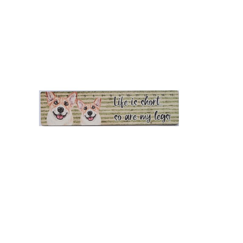 Corgi Wooden Ruler (15cm)