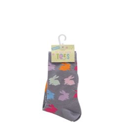 Jenam Easter - Grey Bunny Print Novelty Socks