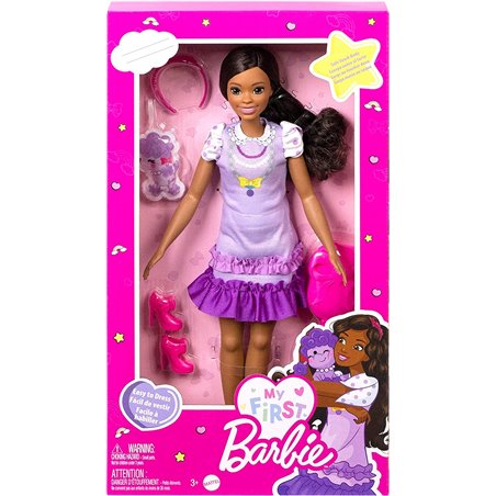 My First Barbie - Brooklyn Doll (AA, wavy black hair)
