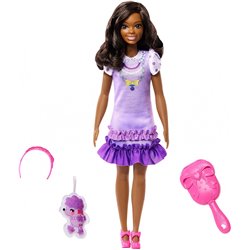 My First Barbie - Brooklyn Doll (AA, wavy black hair)