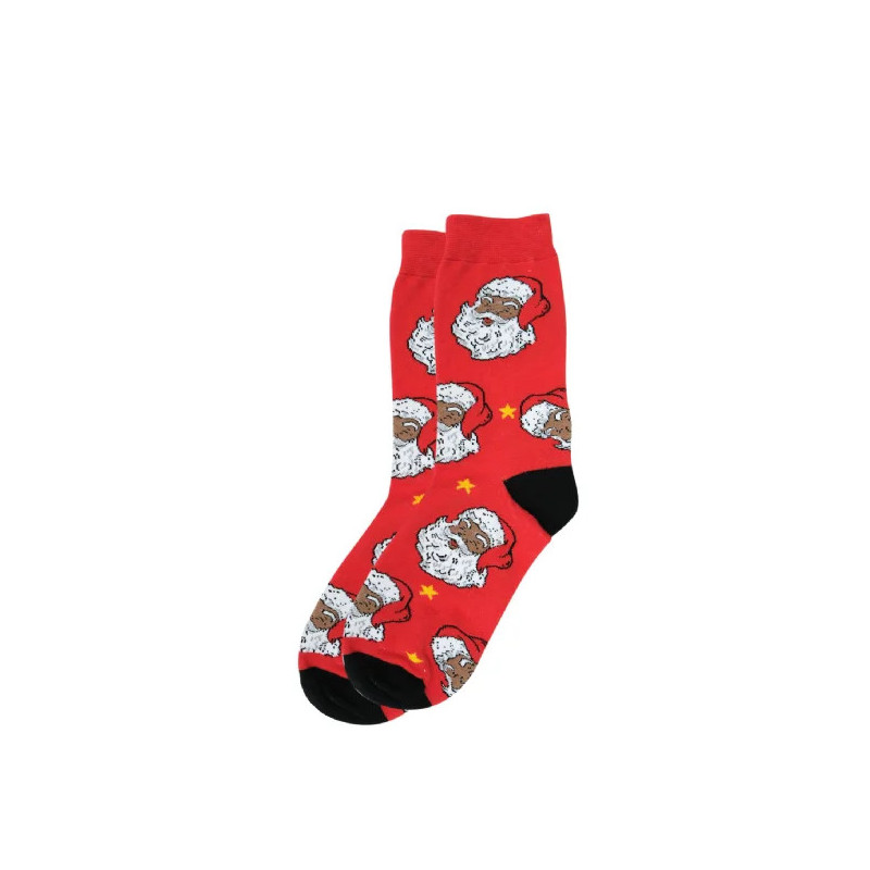 Jenam Christmas - Novelty Socks - Santa Print (Adult Size)