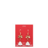 Festive Earrings - White Trees