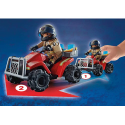 Playmobil Fire Rescue Quad (Pull back action)