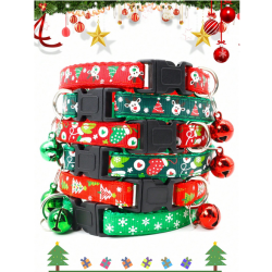 Small Pet Festive Collar with Bell (Each)