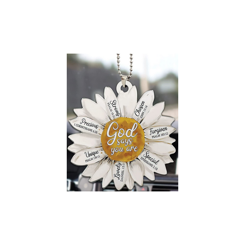 God Says Keychain / Tree Decoration