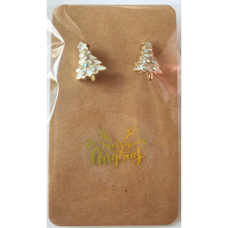 Festive Earrings - Sparkly Snow Trees