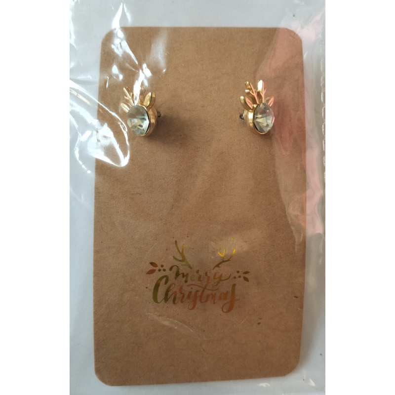 Festive Earrings - Sparkly Reindeer