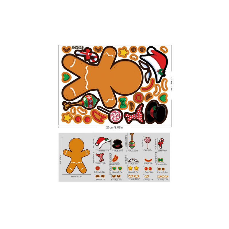 DIY Sticker Sheet Build a Gingerbread Man
