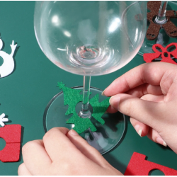 Set of Festive Felt Wine...