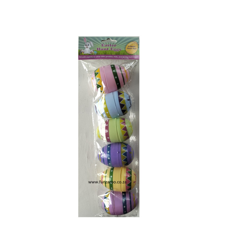 Designer Plastic Eggs (6-pack, larger size)