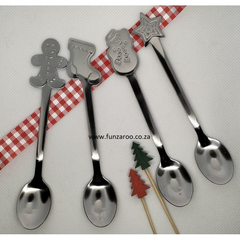 Festive Teaspoons - Silver  (EACH)