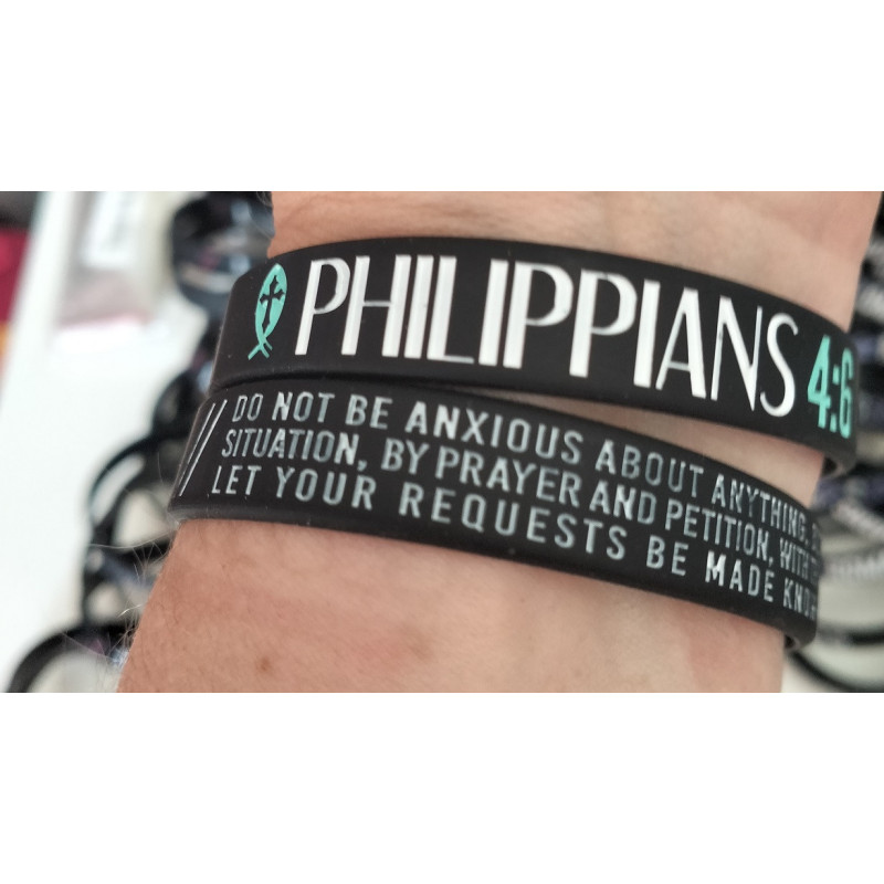 Silicone Band - Philippians 4:6 (Each)