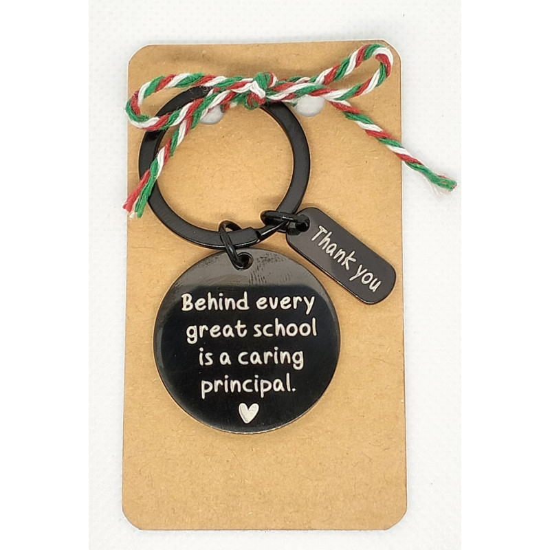 Teacher Appreciation - Principal Keyring (Black metal)