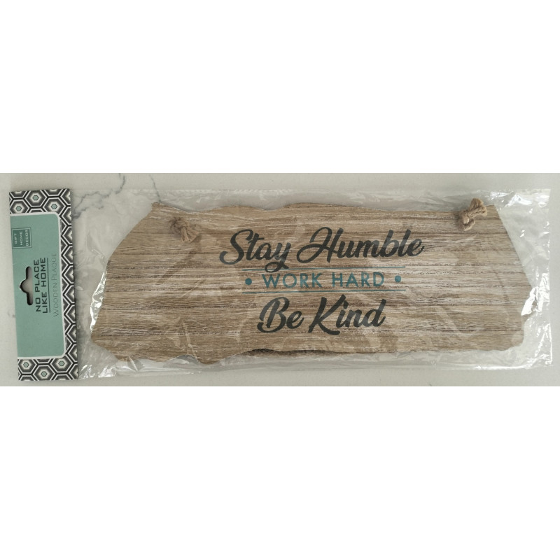 Decorative, Wooden Wall Plaque - Stay Humble