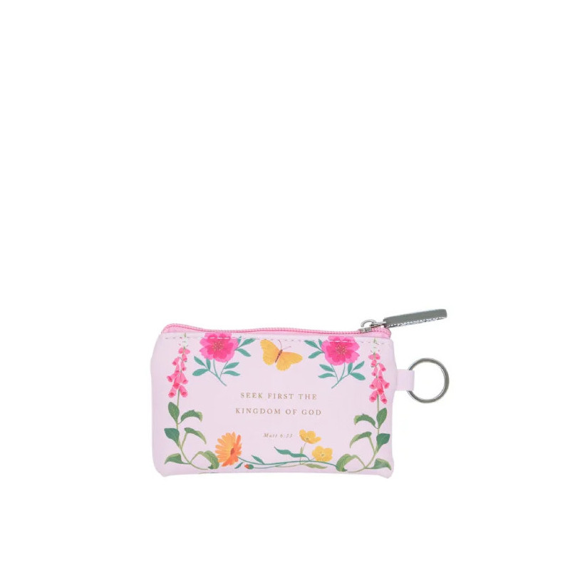 Scripture & Verse - Keyring Coin Purse (Seek First The Kingdom Of God)