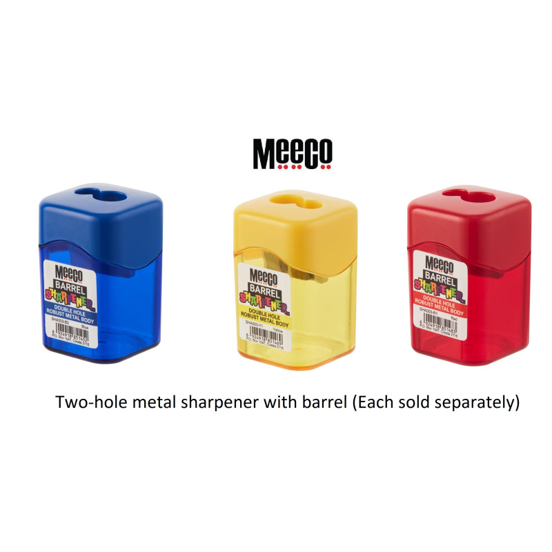 Meeco Two-Hole Metal Sharpener with Barrel