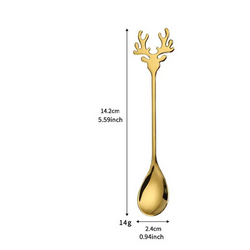 Antler Teaspoon - Gold