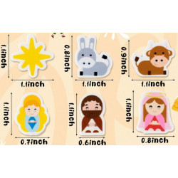 Christmas Nativity Mini Eraser Set