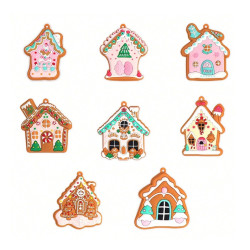 Gingerbread House Tree Ornaments (PVC)
