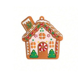 Gingerbread House Tree Ornaments (PVC)
