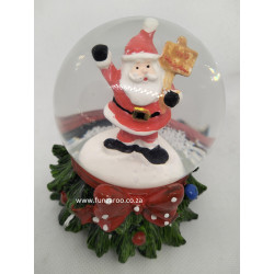 Glass Snow Globe (9cm) - Santa with Sign