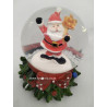 Glass Snow Globe (9cm) - Santa with Sign