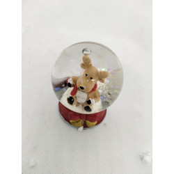Glass Snow Globe (6cm) - Reindeer