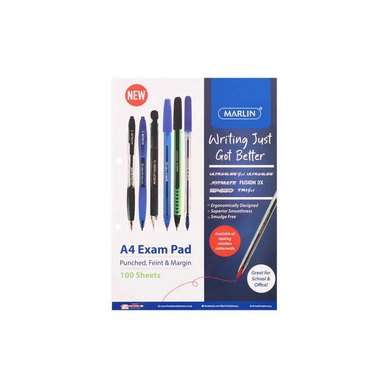Marlin 100-page Exam Pad (F&M, Punched)