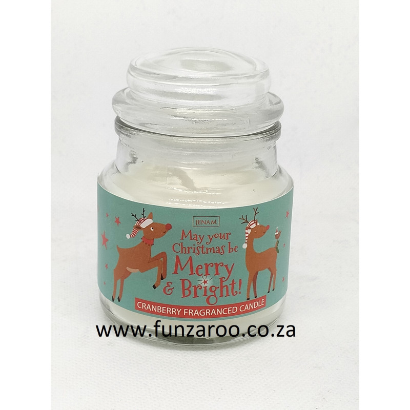 Jenam Christmas - Cranberry Candle - Merry & Bright (Small)