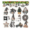 Farmhouse Plaid Tree Ornaments (12 piece)