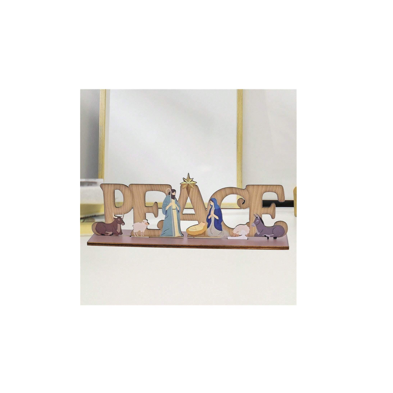 Wooden Ornament - Peace