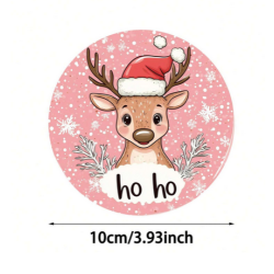 Festive Coasters - Pink Reindeer/Gingerbread Man (6 pieces)