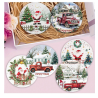 Festive Coasters - Red Pickup (6 pieces)