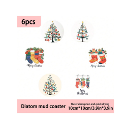 Festive Coasters - Bright Stockings (6 pieces)