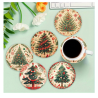 Festive Coasters - Nostalgic Trees (6 pieces)