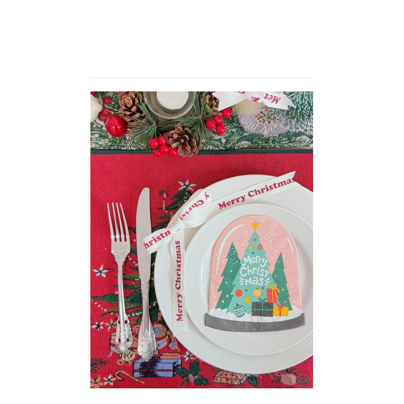 Festive Snow Globe Serviettes (20s)
