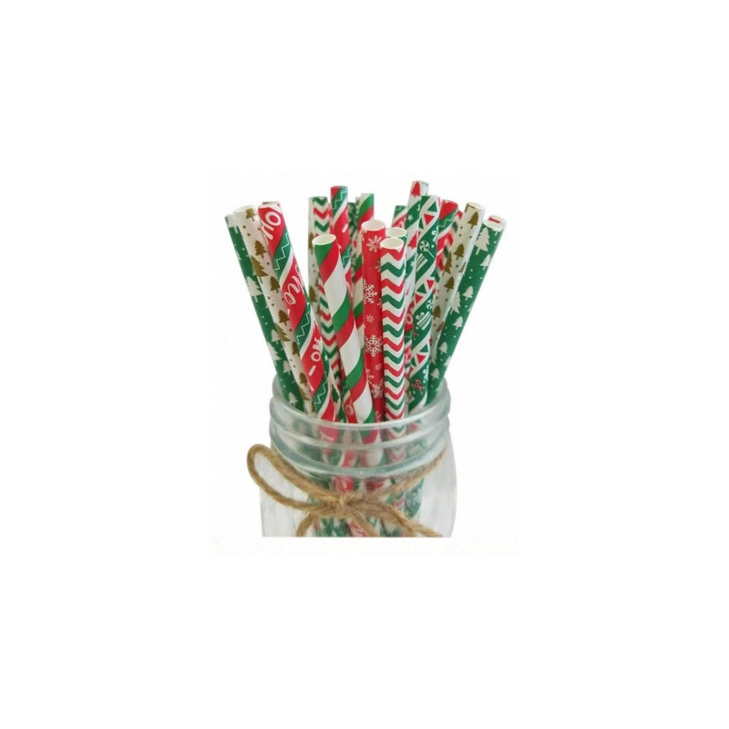 Festive Paper Straws (25s)