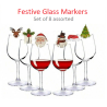 Festive Glass Markers (8pc)