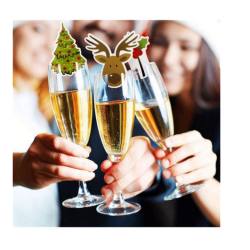 Festive Glass Markers (8pc)