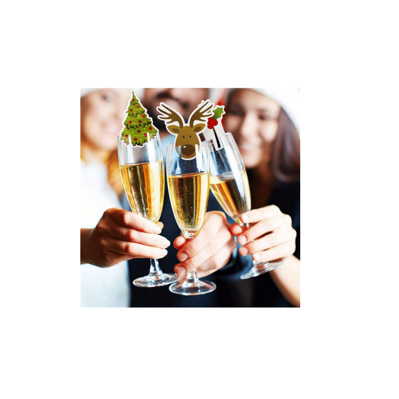 Festive Glass Markers (8pc)