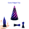 Cone Fidget Toy  - Metallic Blue/Purple